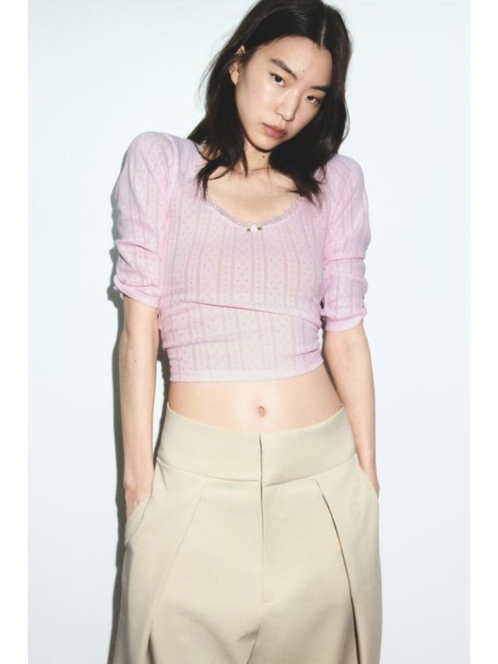 ZARA PLEATED BALLOON PANTS - Picture 3 of 7